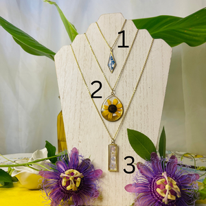 Resin Flower Necklace — Collection 1