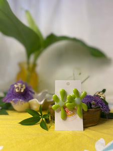 Glass Flower Earrings #01