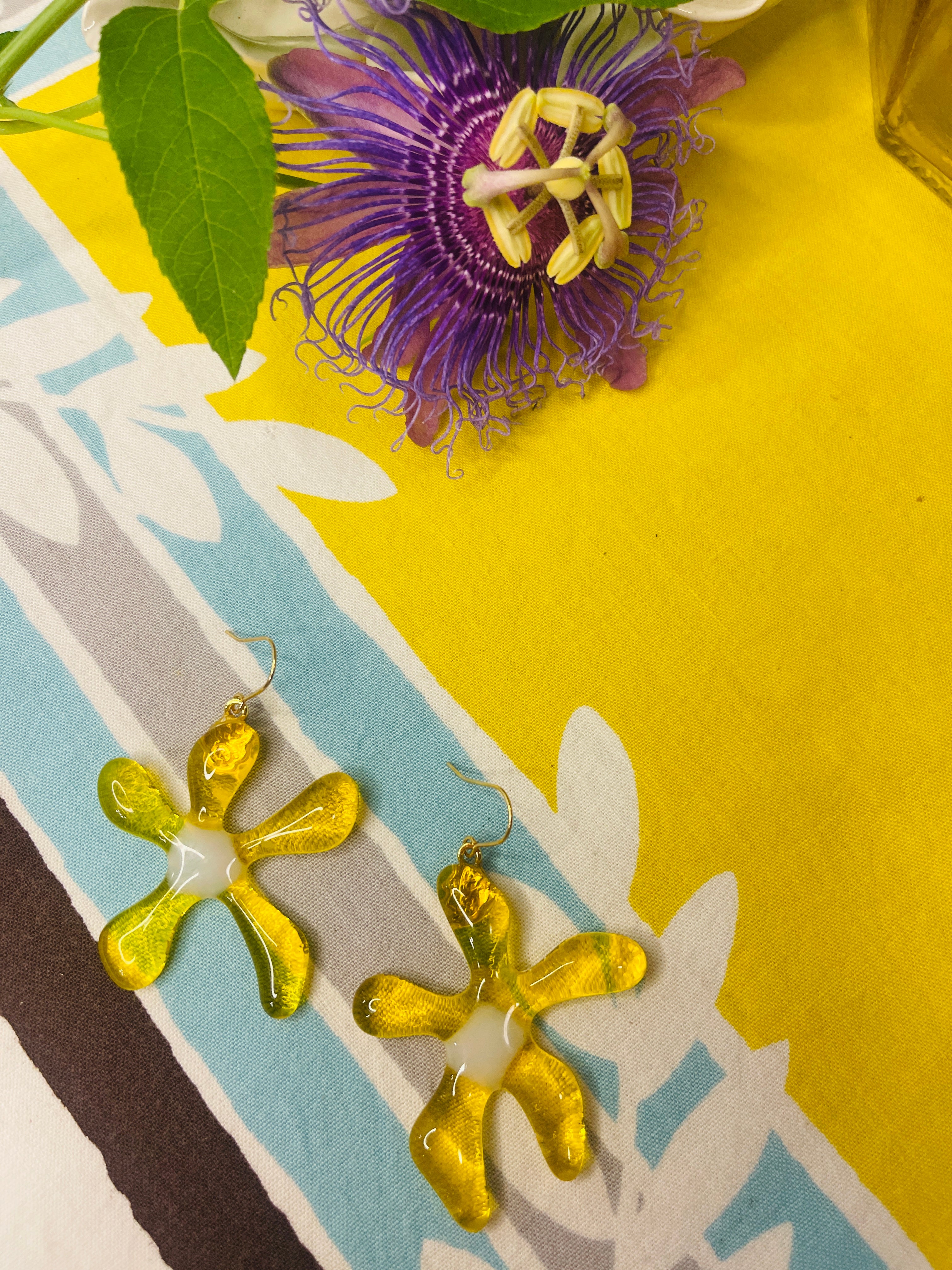 Glass Flower Earrings #40