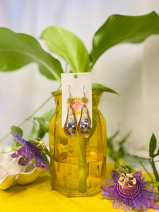 Resin Flower Earrings #03
