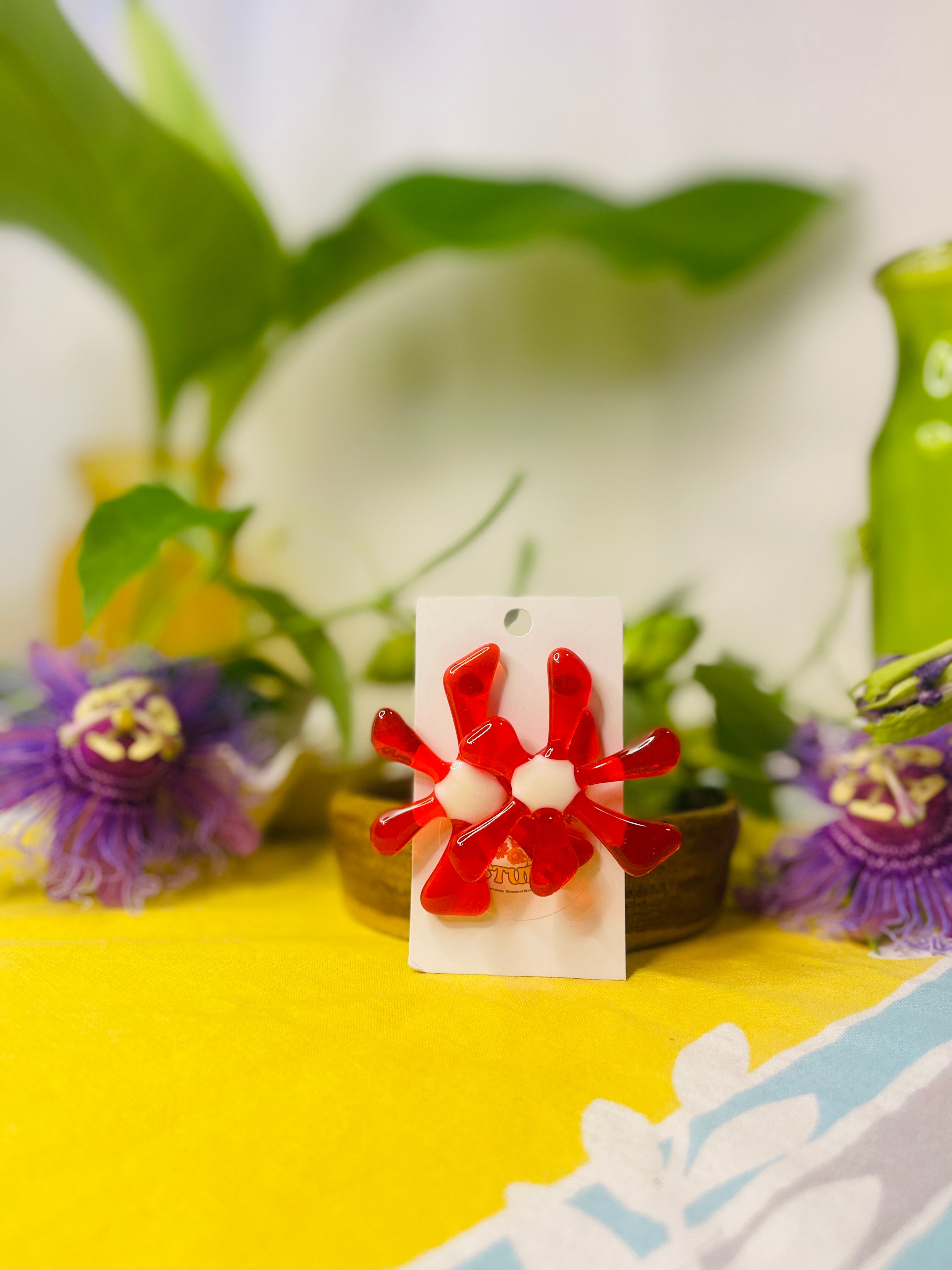Glass Flower Earrings #30