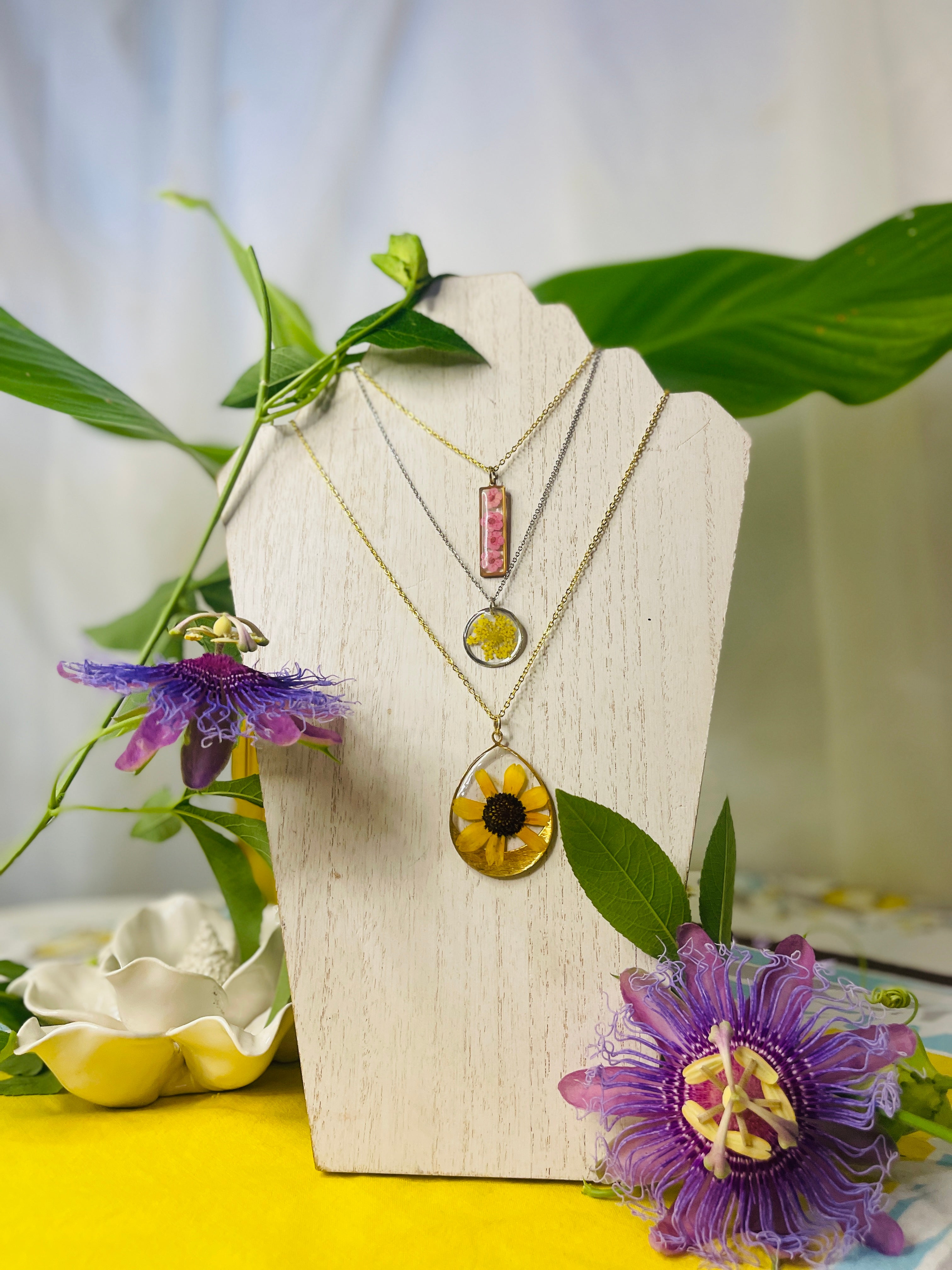 Resin Flower Necklace — Collection 2