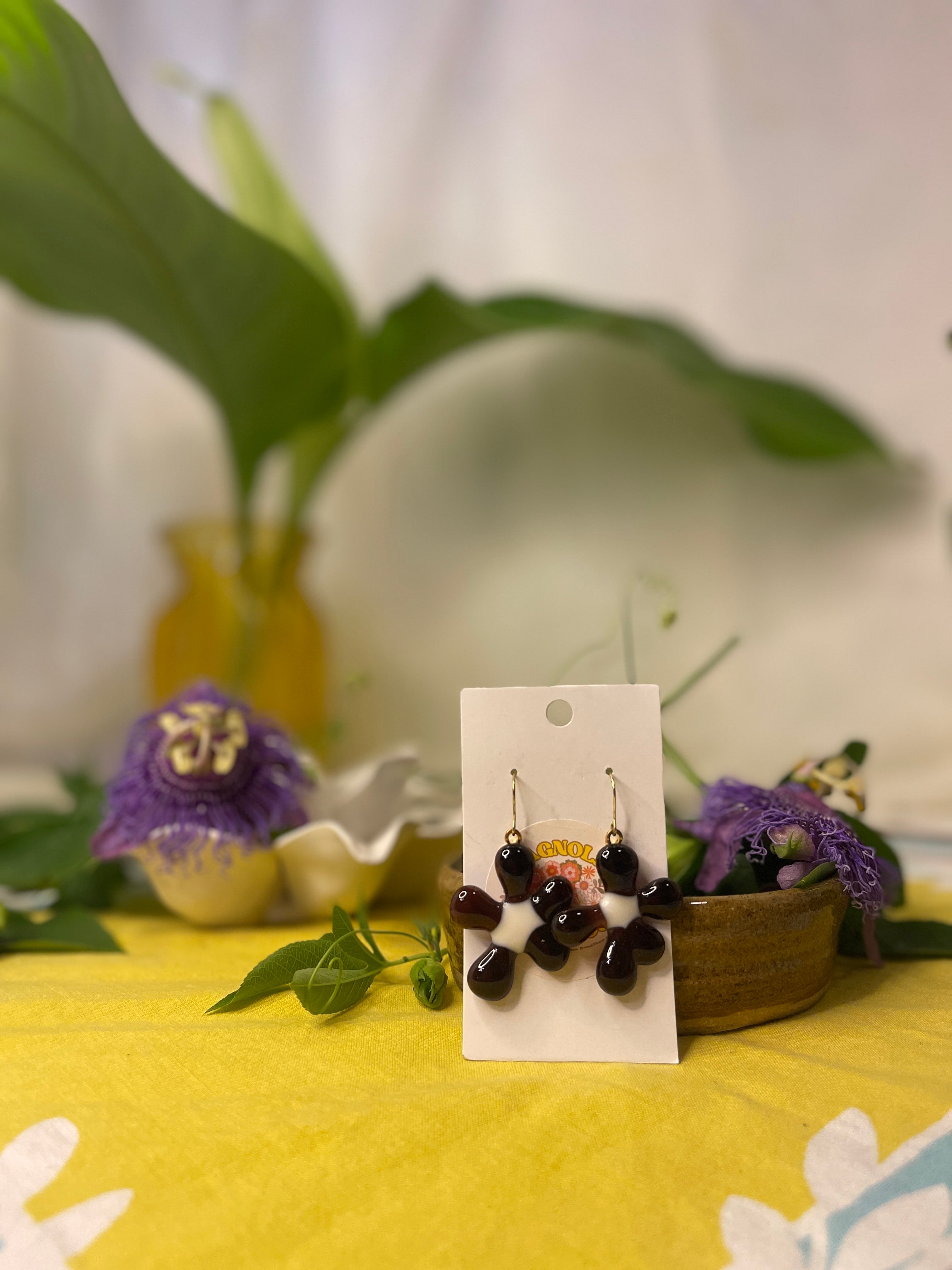 Glass Flower Earrings #18