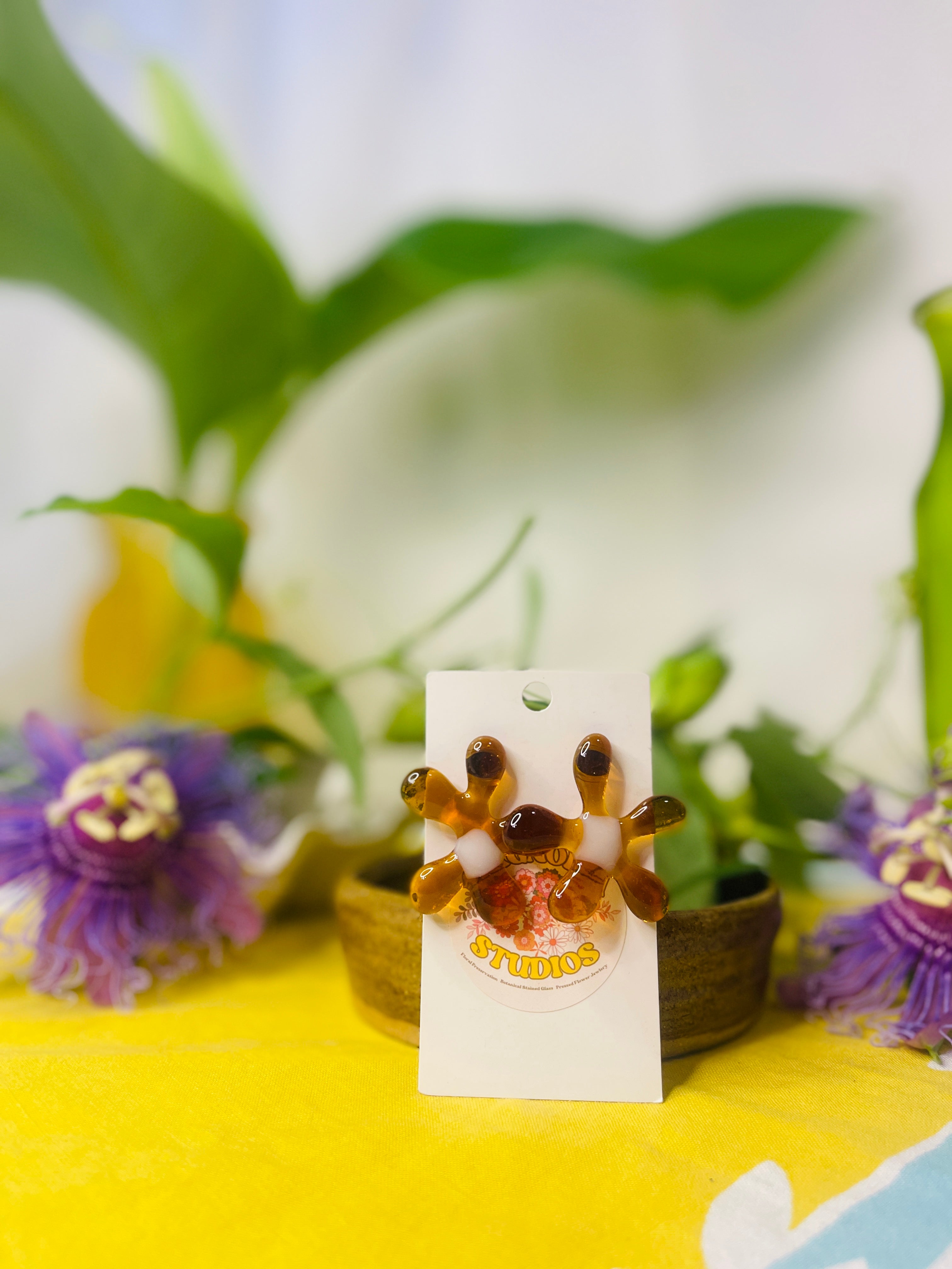 Glass Flower Earrings #20