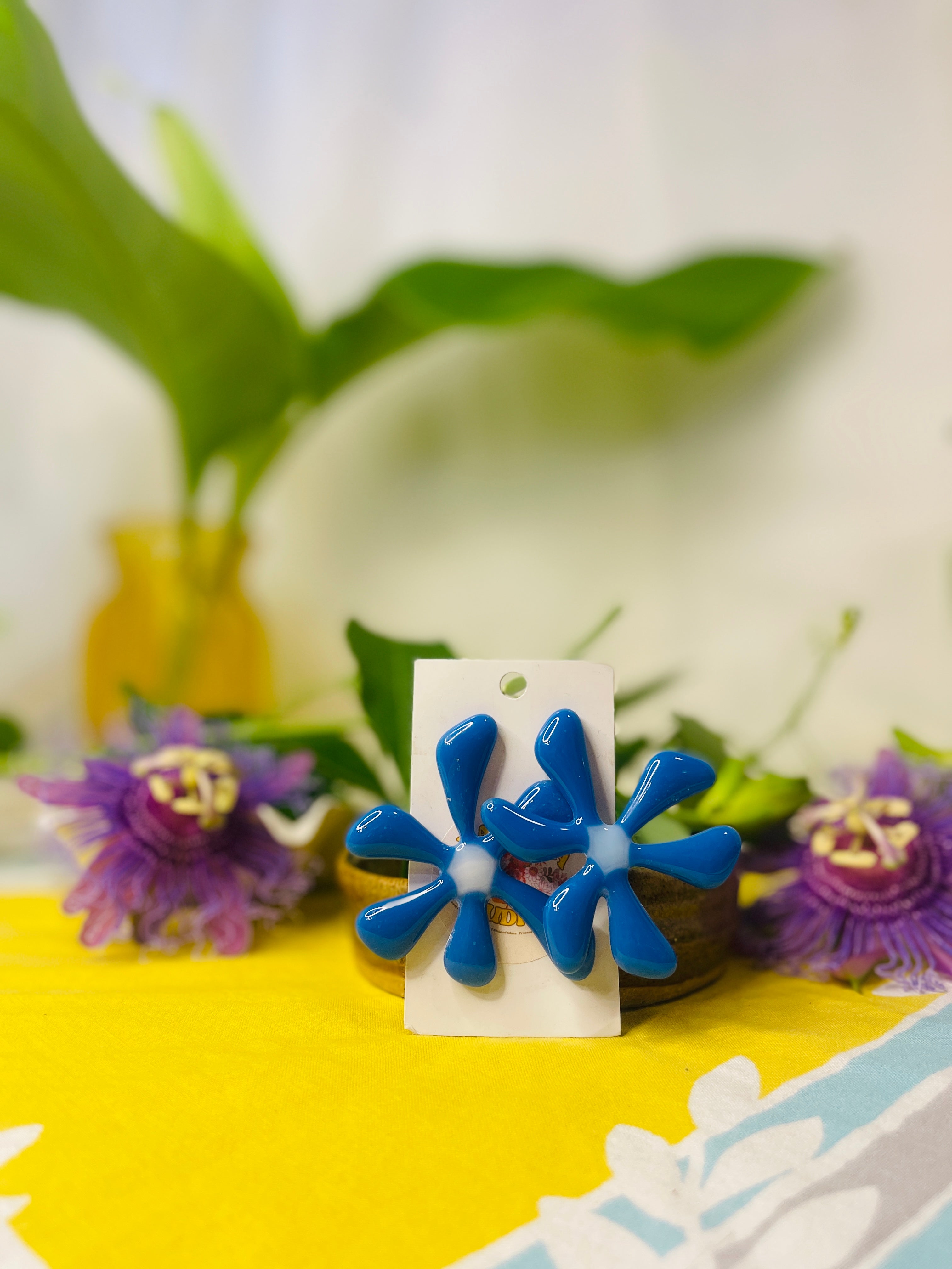Glass Flower Earrings #38
