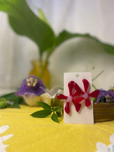 Glass Flower Earrings #04