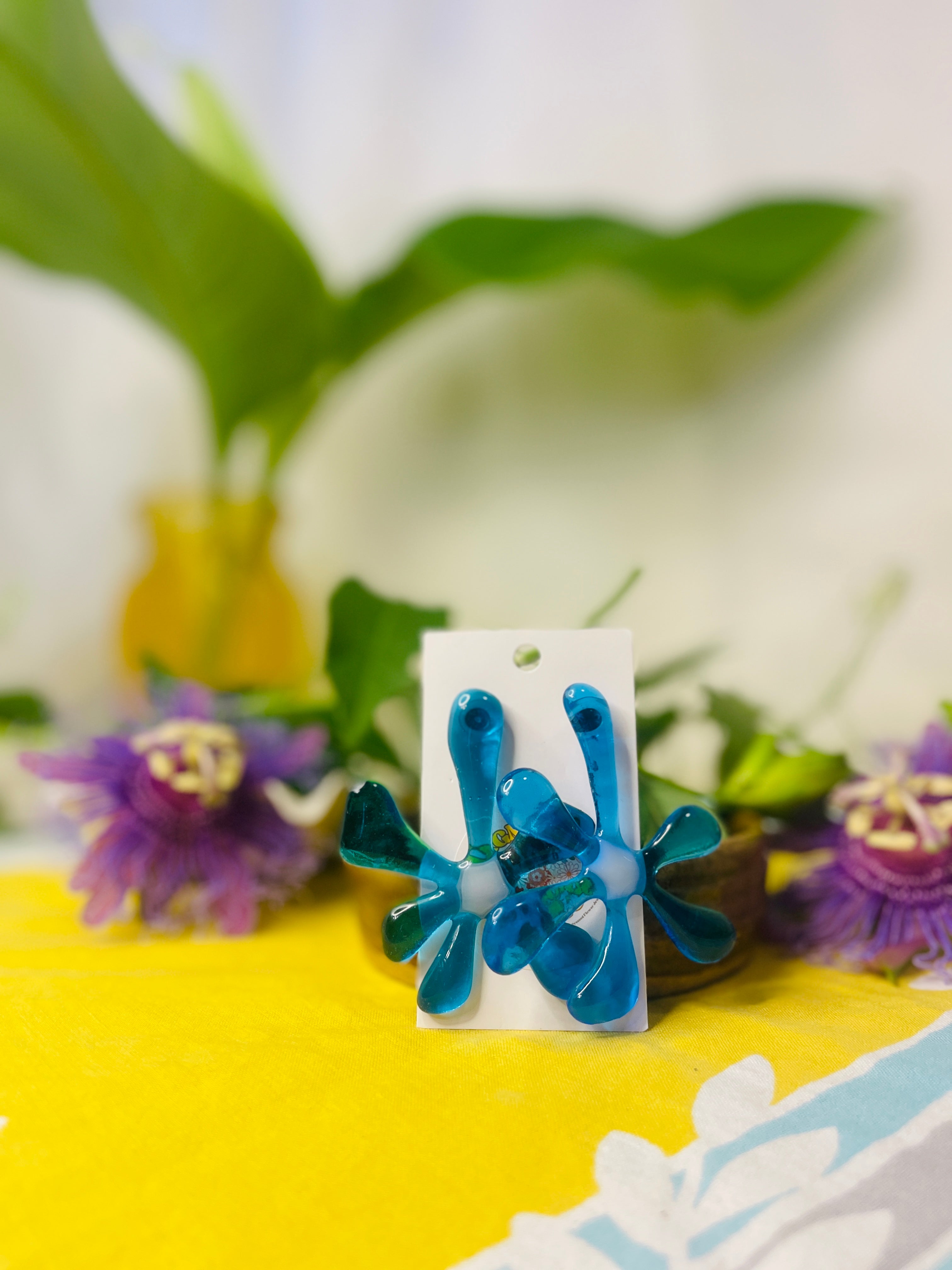 Glass Flower Earrings #36