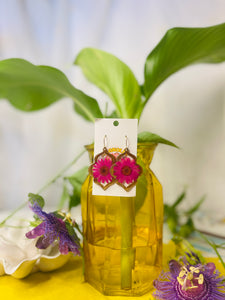 Resin Flower Earrings #07