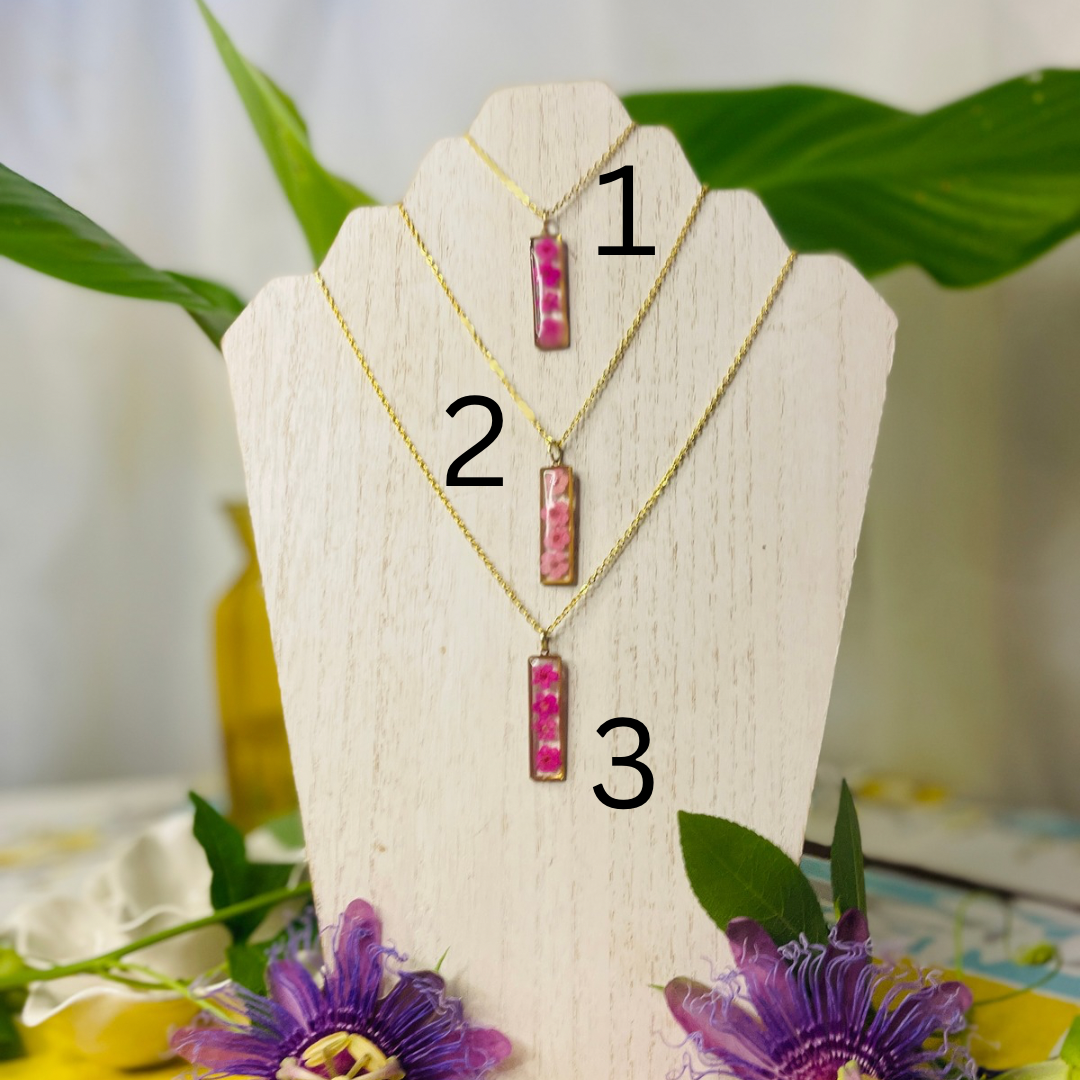 Resin Flower Necklace — Collection 3