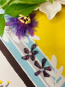 Glass Flower Earrings #43