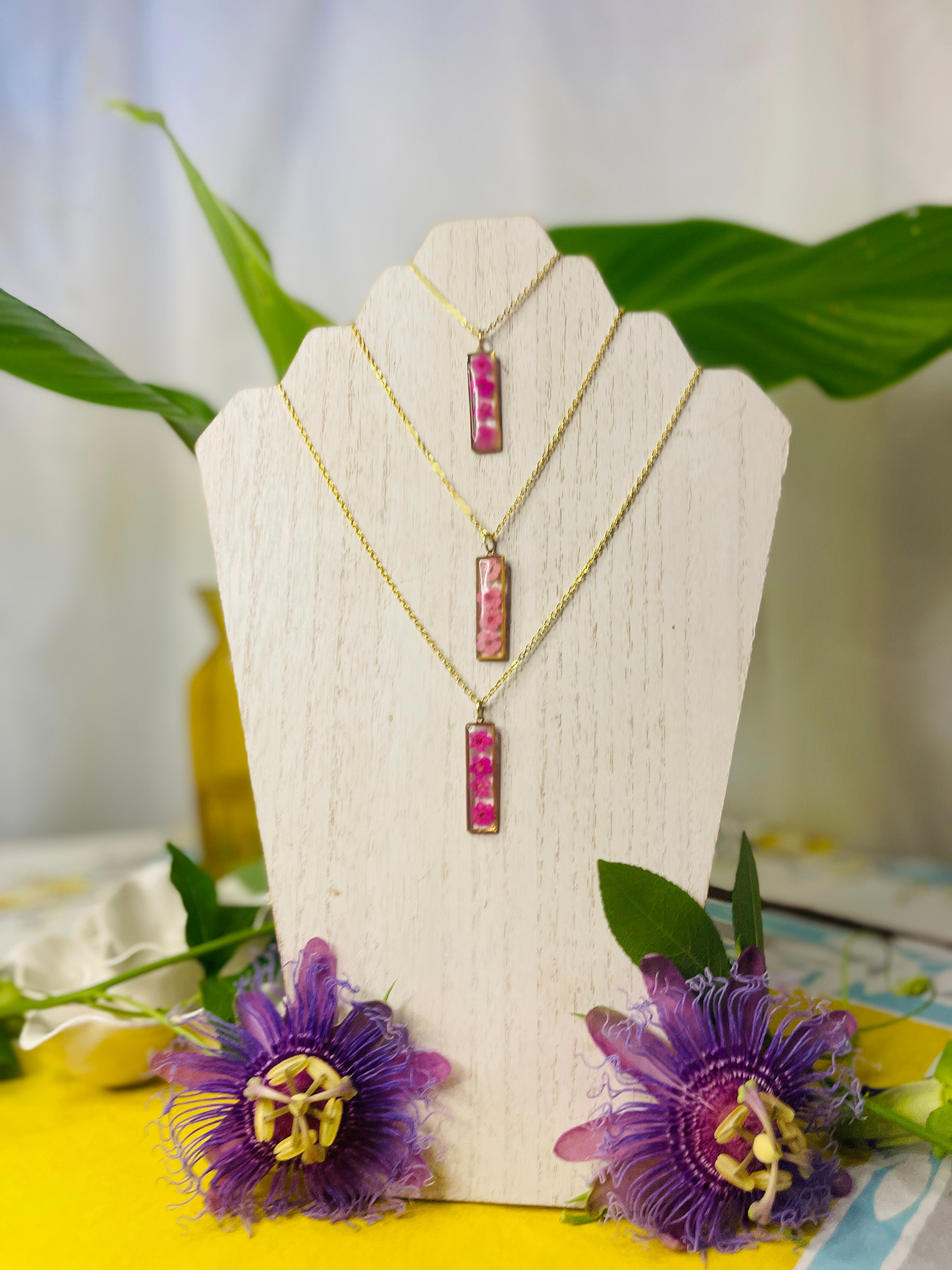 Resin Flower Necklace — Collection 3