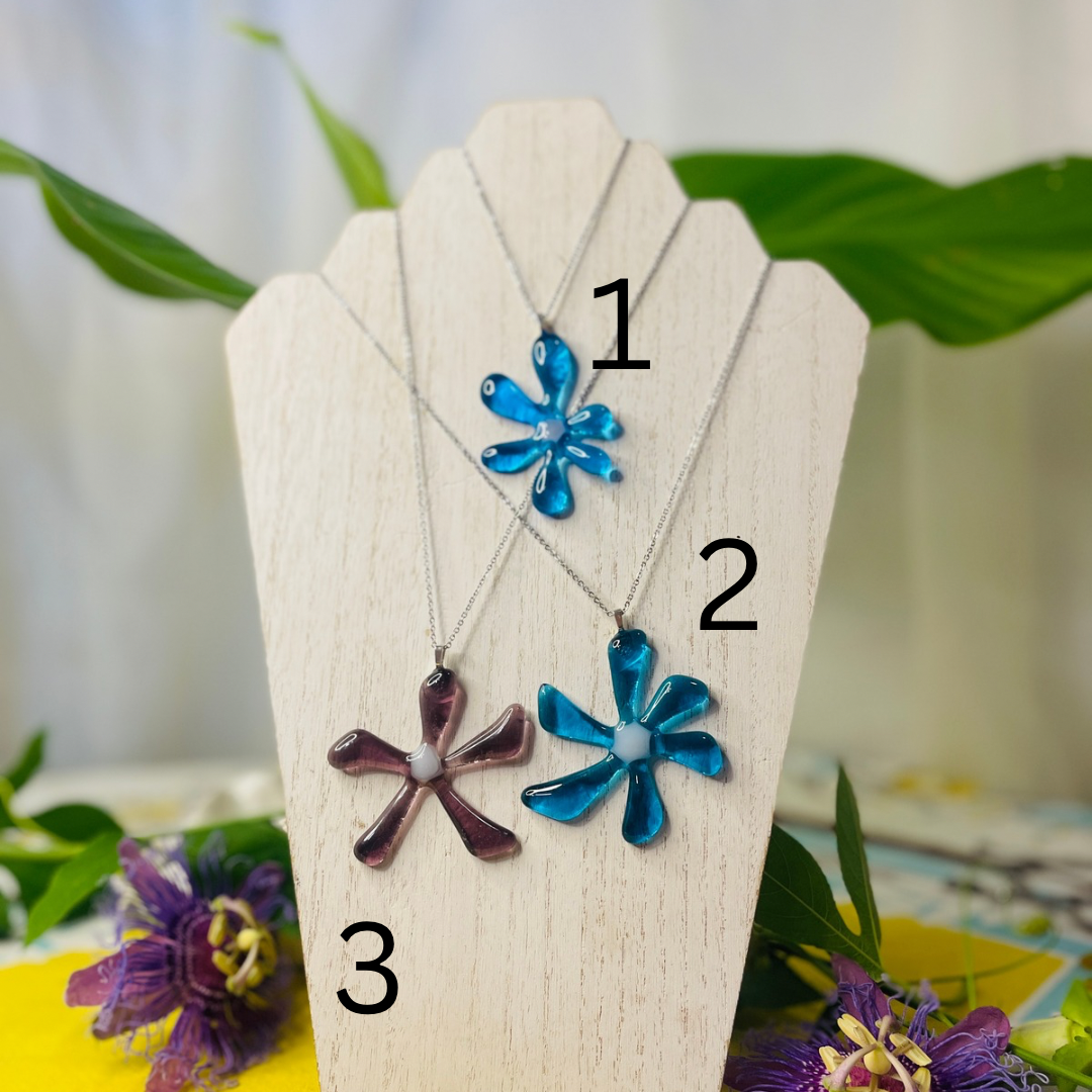 Glass Flower Necklace — Set 1