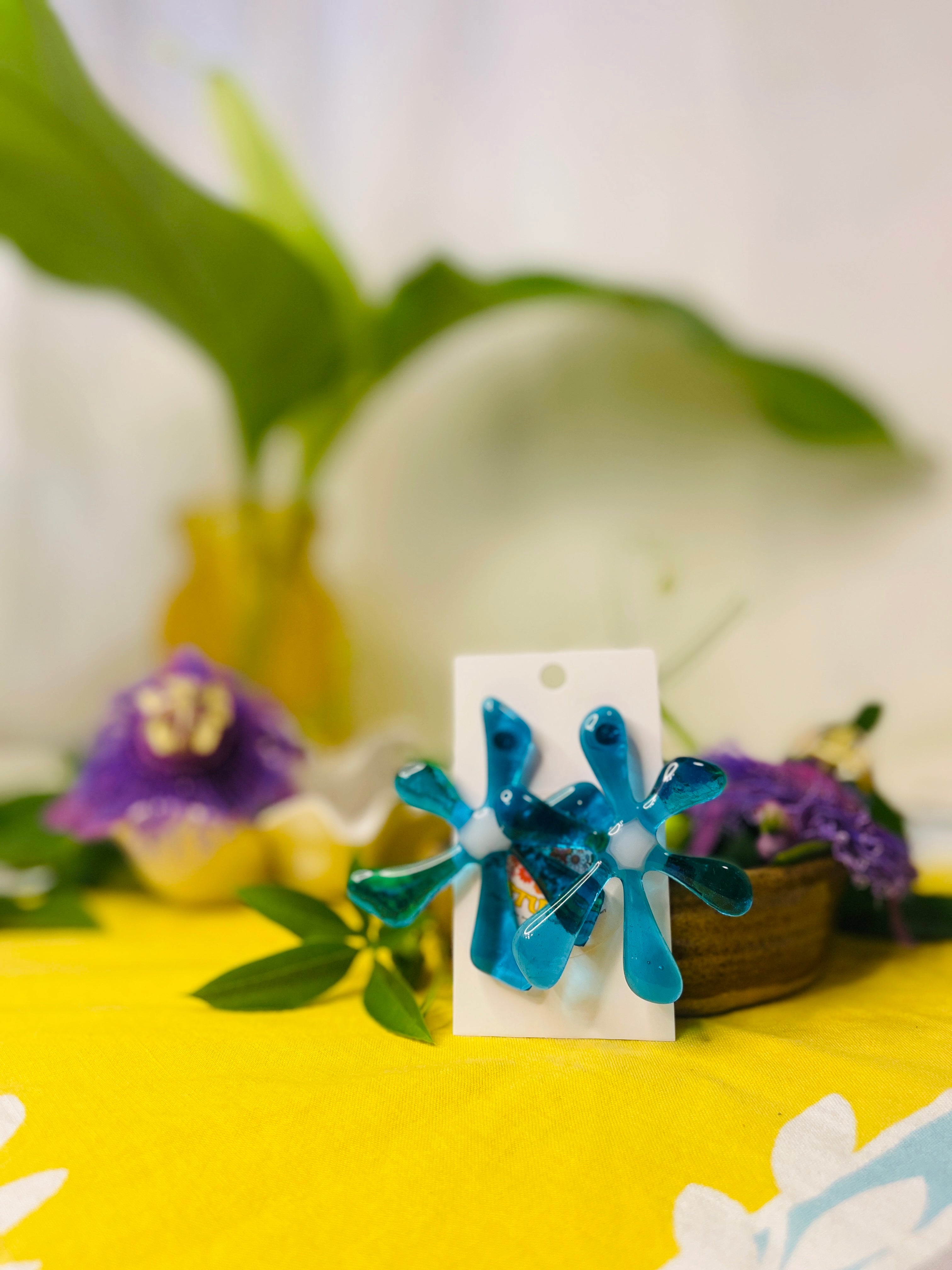 Glass Flower Earrings #48