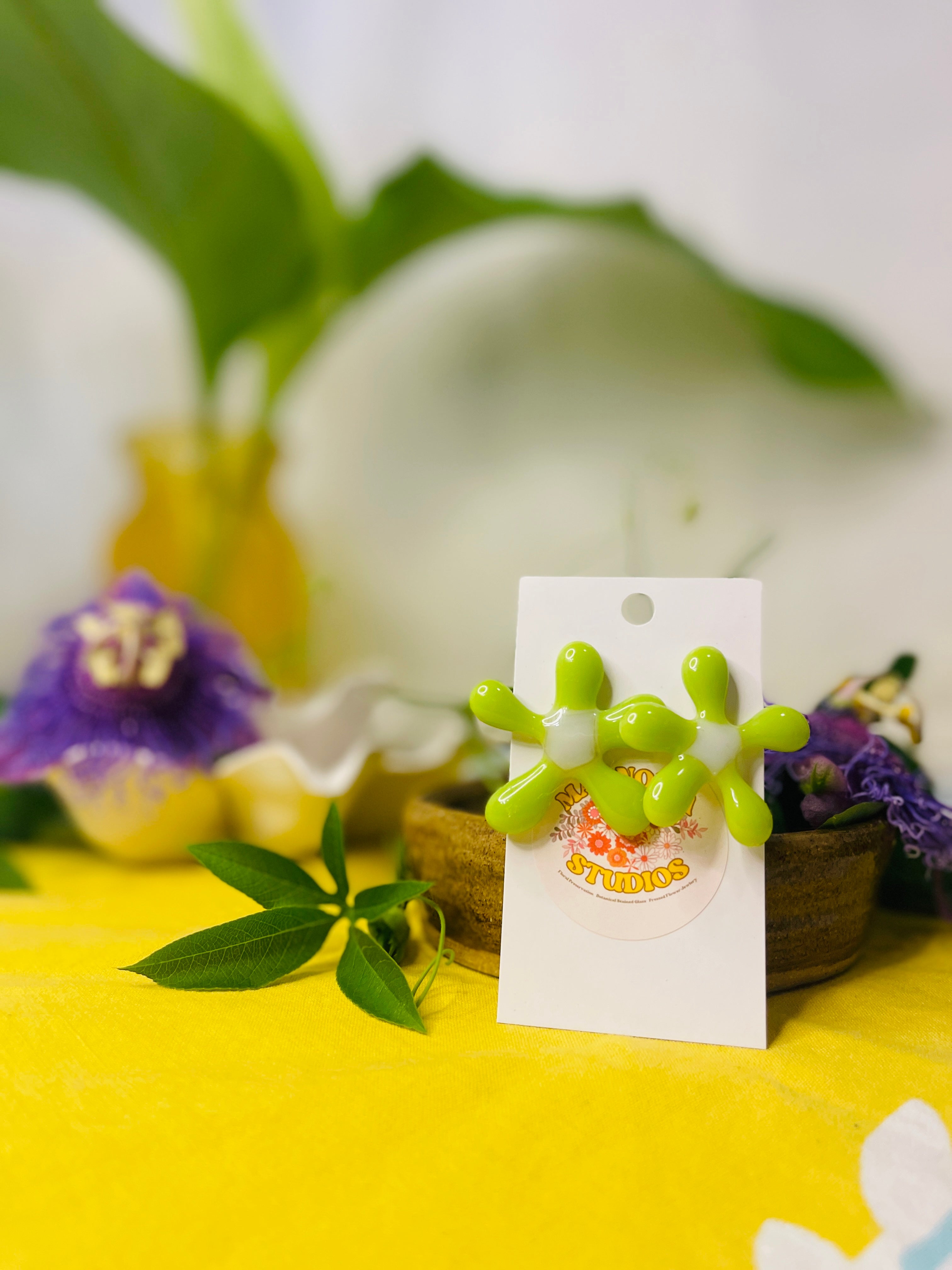 Glass Flower Earrings #45