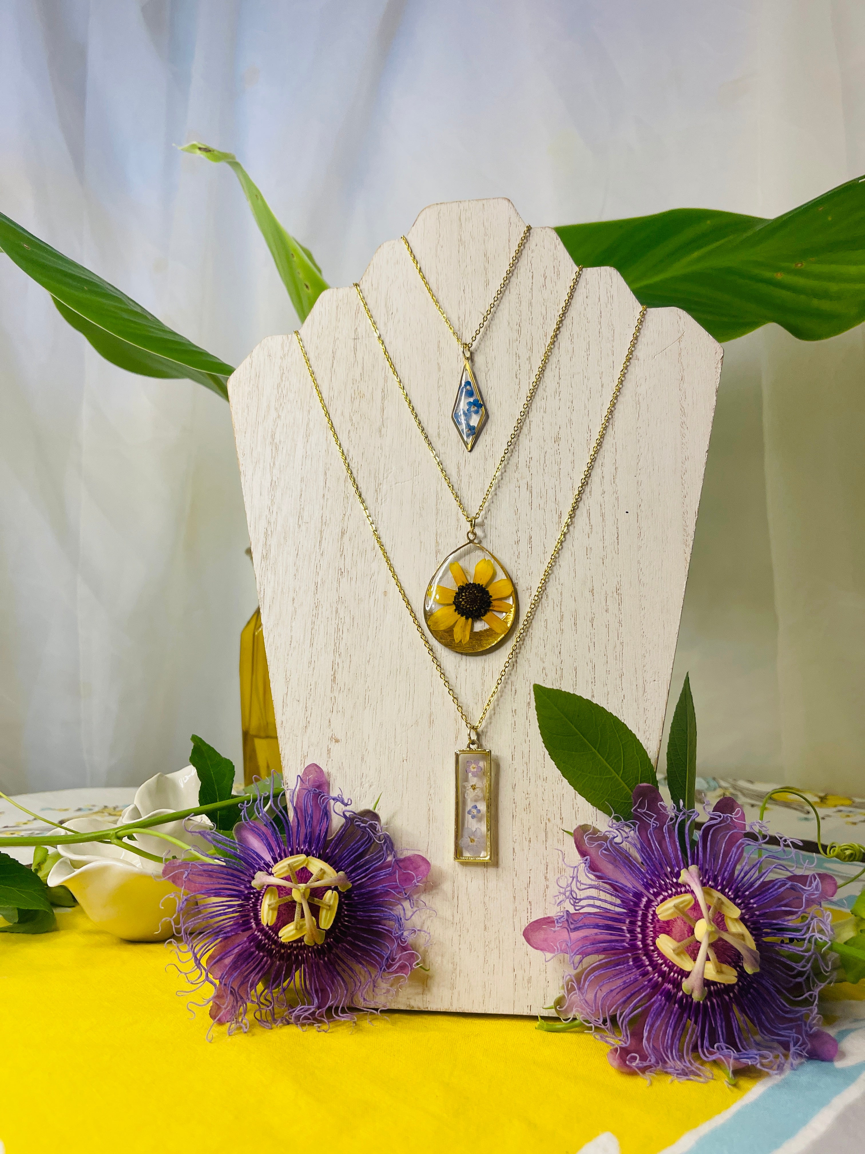 Resin Flower Necklace — Collection 1