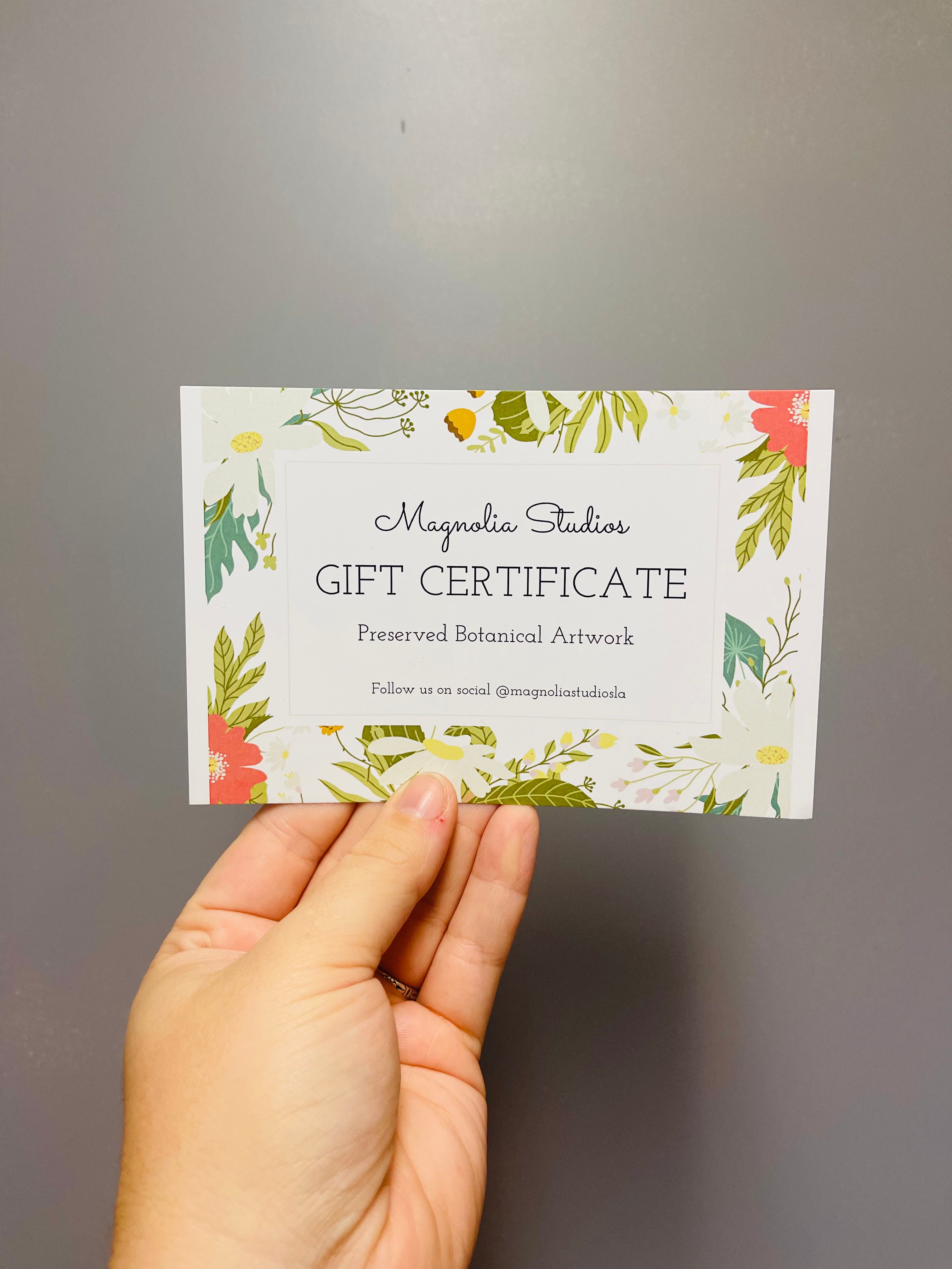 Magnolia Studios Gift Certificate