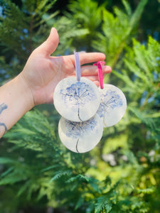 Real Pressed Flower Ceramic Ornament | Botanical Impression | Floral Design | Louisiana Artist